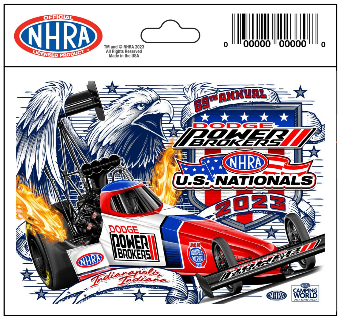 NHRA 2023 US NATIONALS Sticker / Decal - FREE POSTAGE WORLDWIDE
